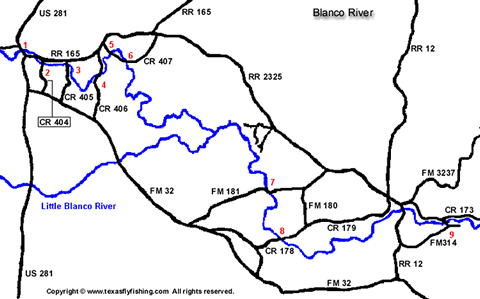 View large map of Blanco River