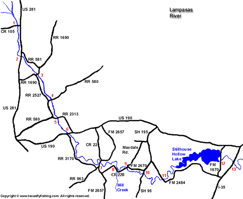 Lampasas River Map