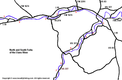 Llano River map